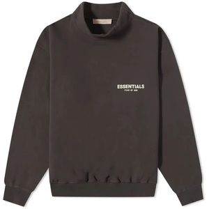 Fear of God Essentials Mock Neck Sweater Iron (Dark Gray)